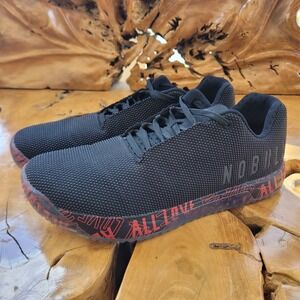 NOBULL Mens Trainer Shoes Size 12 Black All Love Super Fabric Gym Training